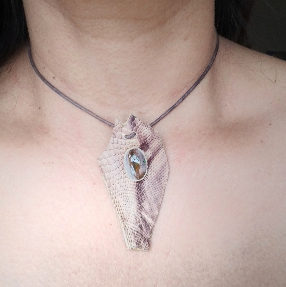 New handmade snake & Fire Opal